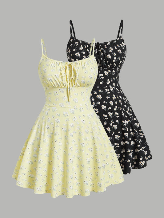 Elegant Floral Camisole Dress