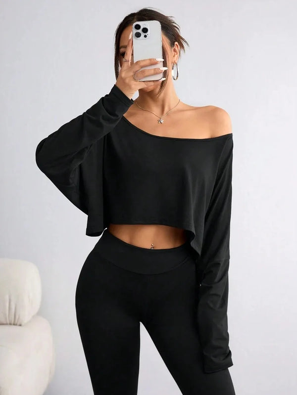 Women-S-Black-Long-Sleeve-Blouse-T-shirt-Casual-Asymmetrical-Neck-Strapless-Top-for-Sporty.jpg