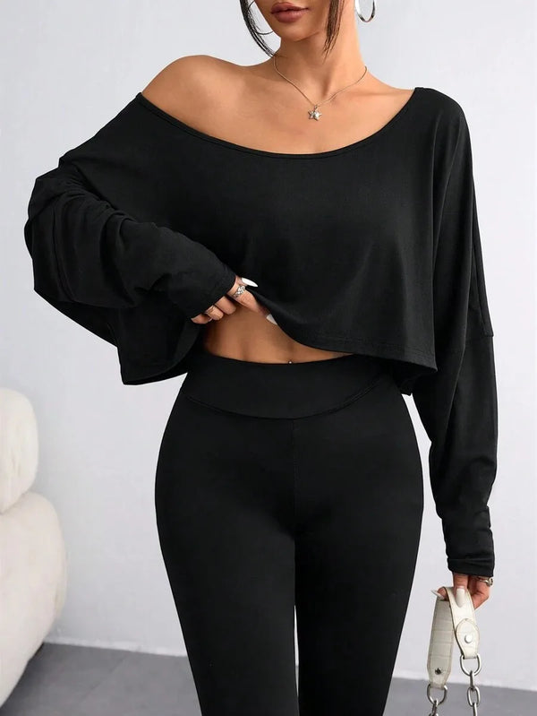 Stylish Black Asymmetrical Top
