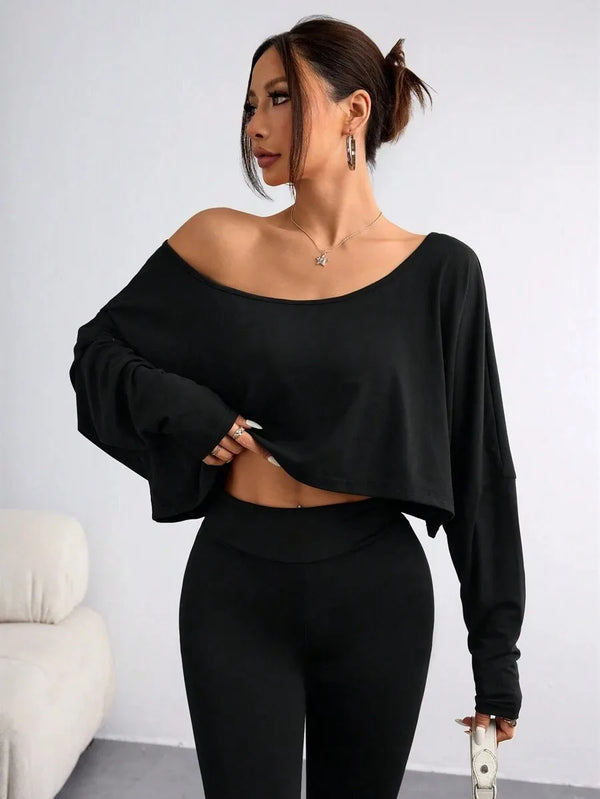 Women-S-Black-Long-Sleeve-Blouse-T-shirt-Casual-Asymmetrical-Neck-Strapless-Top-for-Sporty.jpg
